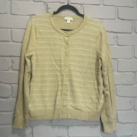 NWOT Charter Club Cream Button-Up Cardigan size XL - Picture 5 of 10